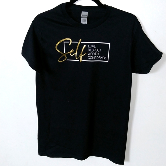 SBC Self Short Sleeve Crew Neck Black T-Shirt - Picture 1 of 4